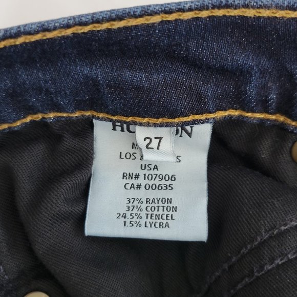 HUDSON nico super skinny jeans Sz 27 - Picture 6 of 6